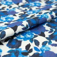 Tkanine- pamuk Print, Craft Quilting, 44 Yards, China Blue Batiks Floral, Precut Fabric