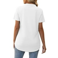 Cathalem ženske vrhove majice TEE majice za žene V izrez za širenje rukava vrhova kornjača majica TEE