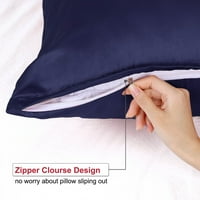 Jedinstveni set svilenih satenskih jastučnica jastučnica Navlaka za jastuk navlaka mornarice Queen