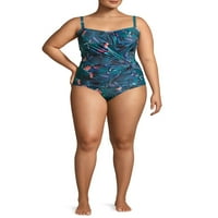 Jednostavno Fit ženski Jednodijelni kupaći kostim Plus veličine sa zavojnim zavojnim čvorom
