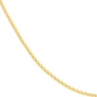 18K žuto zlato Čvrsto okruglo Bo lančani ogrlica s Lobster Lock - Unisex