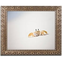 Zaštitni znak likovne umjetnosti Ghost Crab 7 platna umjetnost Yale Gurney, zlatni ukrasni okvir