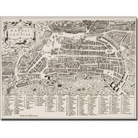 Zaštitni znak Art 'karta Napulja, 1600' Umjetnost platna