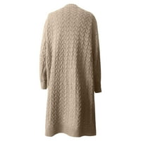 Ženski kardigan džemperi, meka pletena duga rukava otvorena prednja lagana Drapirana vanjska odjeća srednje