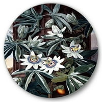 Designart' Ancient Flowers I ' tradicionalni krug metalni zid Art-disk od 36