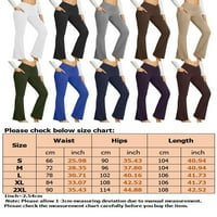 Haite ženske tajice pantalone za jogu visokog struka jednobojne sportske pantalone za Fitnes trening pantalone
