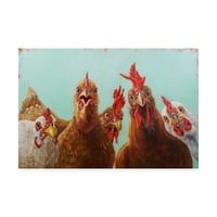 Židobrana likovna umjetnost 'Piletina za večeru' Platno umjetnost Lucia Hefferna