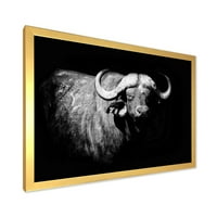 PROIZVODNJAČA 'Crno-bijeli portret Buffalo I' Seoska kuća uokvirena umjetničkim otiskom
