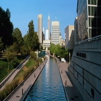 Kanal u gradu, u Indianapolis Canal Walk, Indianapolis, Indiana, Sjedinjene Američke Države Poster Print