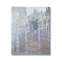 Stupell Industries Rouen Katedrala Zapadna Fasada klasik Claude Monet slika Galerija umotano platno print