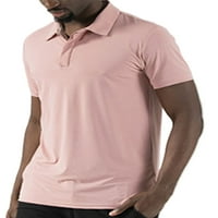 Avamo Men Polo majica rezervat rect t majice Dugme Ljeto vrhovi Tenis Comfy majica Prozračna bluza s kratkim