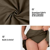 Anfilia Plus Size Split Suknja Visokog Struka Za Žene Sa Vezicama Bikini Tankini Swim Bottoms