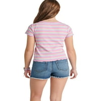 Pravda djevojke kratki rukav Snap prednja savršena majica, veličine XS-XXL