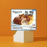 Realgood Foods Co. Cordon Bleu piletina umotana u slaninu bez glutena, smrznuta prsa, 37g proteinski računar