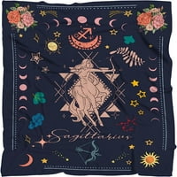 Aquarius Zodiac flanel Fleece Throw deke deke za odrasle i djecu meka Fuzzy pliš pokrivač udoban lagan