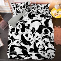 Novi 3d štampanje Cartoon Panda Posteljina Posteljina jorgan Cover set posteljina Set Spavaća soba dekor