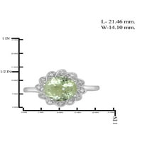 JewelersClub Zeleni Ametist Prsten Birthstone Nakit-2. Karatni Zeleni Ametist 0. Srebrni prsten nakit