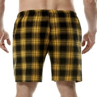 HAITE MAN plaže kratke hlače visoke struk Ljetne kratke hlače na karirani drini za odmor Mini pantalone