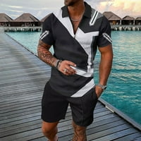Kompleti za muškarce brzo suho 3d odijelo kratkih rukava kratke hlače plaža Tropical HawaiianSS sportske