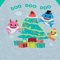Baby morski pas Božićni odmor Dječaci ili djevojke Unise s dugim rukavima Microfleece pidžama, dvodijelni