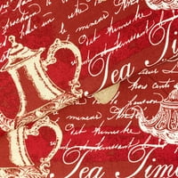 Valovite inspiracije pamučna patka 54 teatime crvena boja šivaće tkanine od dvorišta