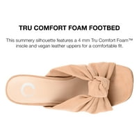 Kolekcija Journee Wemens Tabithea Tru Comfort Foam Open Square Flock Sandals