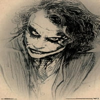 Film Comics - The Dark Knight - Joker - Skica zidni poster, 22.375 34