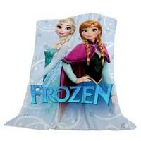 Frozen Elsa Meke Flis Deke, Lagan, Udoban Toplo Baca Tamno Šareno Deka Sofa Travel Na Otvorenom J