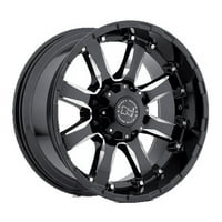 Crni Rhino aluminijumski rim Sierra 22x11.5in sjaj crni sa mljevenim portpamicom, 2215SRA-45127B71