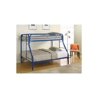 Benjara Classic Twin preko punog kreveta na kat sa bočnim merdevinama, plavom bojom