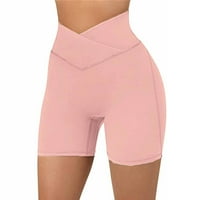 Ljetne kratke hlače za žene s čvrstim printom kratke tajice Pink s