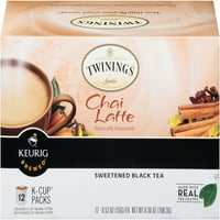 Twinings of London® Chai Latte Sweeted Black Tea CT K-CUP® Pods 6. oz. Kutija