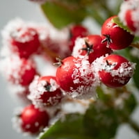 Umjetna snježna crvena bobica listova stabljika MULTICOLOR 23 H