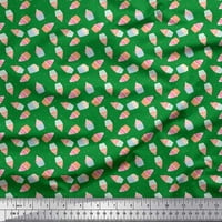Soimoi zelena pamučna dres tkanina tačka i Cupcake tkanina za štampu hrane po dvorištu
