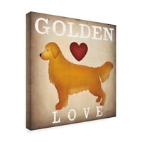 Zaštitni znak likovne umjetnosti 'Zlatni pas Love I' Canvas Art by Ryan Fowler