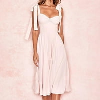 Ljetne haljine za žene Seksi halter Print Pozajmova otvorenog omotača visokog struka nepravilno temperament A-line suknje