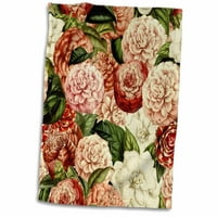 3drose Camellia Floral Flowers WatePrcolor uzorak u ružičastoj boji-ručnik, by