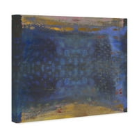 Wynwood Studio Abstract Wall Art Canvas Prints' Golden Beach ' Textures - Blue, Gold