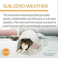 & H proizvodi za kućne ljubimce LECTRO-meka Igloo stil grijani krevet za pse