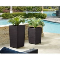 Crosley Furniture Palm Harbour Planter Set - jedan mali, jedan medij