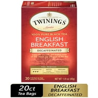 Twinings English Doručak Kefeina čiste crne čajne vrećice, broj kutije