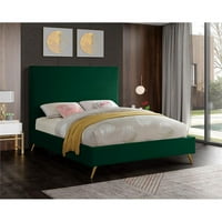 Meridian Namještaj Jasmin Zeleni Baršun Queen Bed