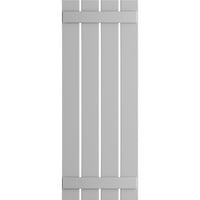 Ekena Millwork 23 W 63 H True Fit PVC četiri ploče sa razmakom od ploče-N-letve roletne, premazane