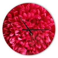 Designart 'Pink Aster Flower latice Close up' Modern Wall Clock