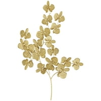 CosmoLiving by Cosmopolitan Gold Metal Orchid Floral Wall Decor sa stabljikom