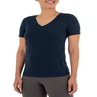 Athletic Works ženska osnovna aktivna kratka rukava V-izrez T-Shirt, 2-Pack, XS-XXXL