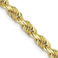 Primalni zlatni karatski žuto zlato dijamantski četverostruki četverostruki lanac užeta