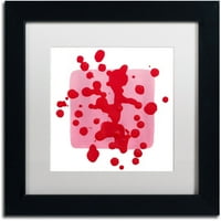 Zaštitni znak Likovna umjetnost 'ružičasti kvadrat na bijelom' umjetnost na platnu Amy Vangsgard, bijeli